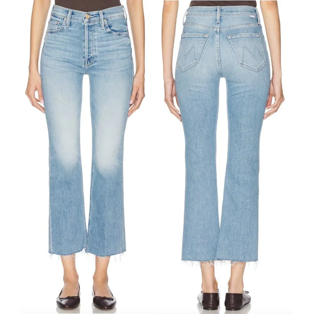 MOTHER The Tripper Flood Fray Jeans Size 25 NWT